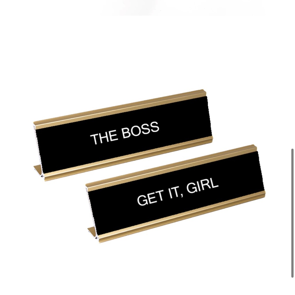 CHEEZOS double sided desk, plaque, get it girl or the boss